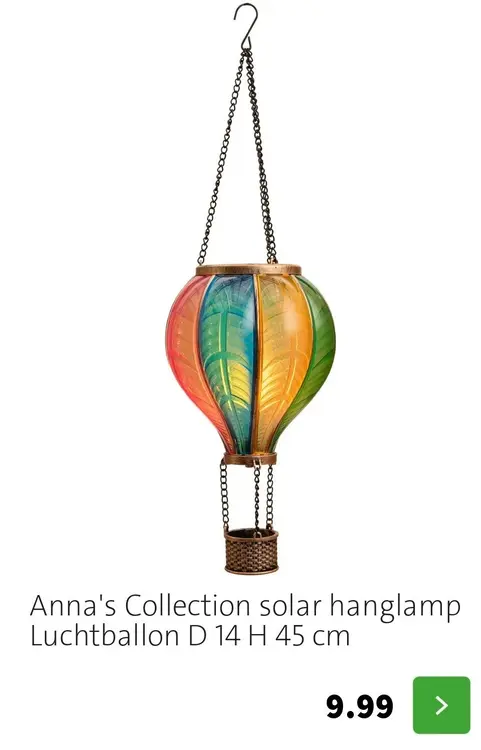 Aanbieding: Anna's Collection solar hanglamp Luchtballon