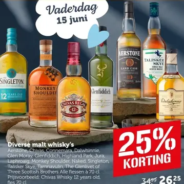 Aanbieding: Diverse malt whisky's