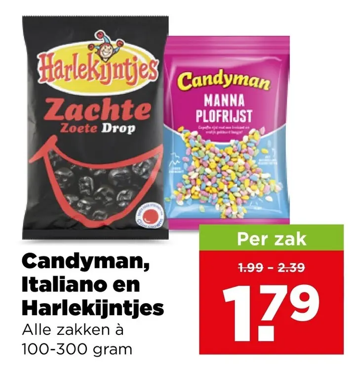 Aanbieding: Candyman, Italiano en Harlekijntjes