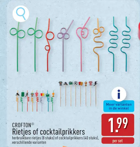 Promotie: Rietjes of cocktailprikkers