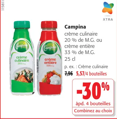 Offre: Crème culinaire ou crème entière