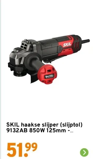 Aanbieding: haakse slijper (slijptol) 9132AB 850W 125mm