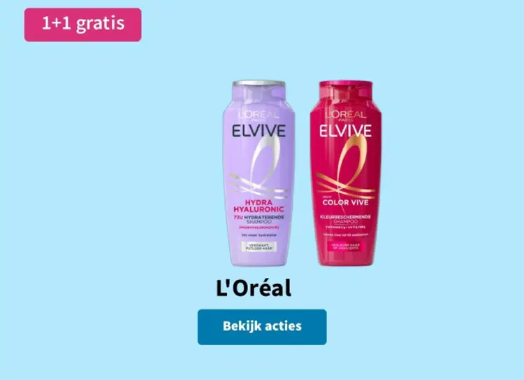 Aanbieding: Elvive hydra hyaluronic shampoo & elvive colo