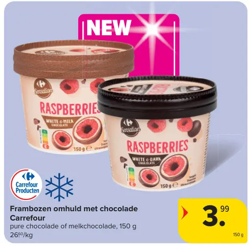 Promotie: Frambozen omhuld met chocolade