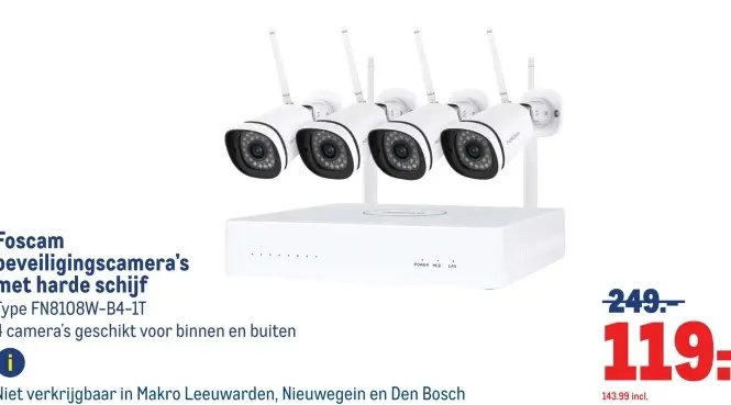 Aanbieding: beveiligingscamera's met harde schijf