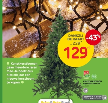 Aanbieding: KUNSTKERSTBOOM NATUREL DELUXE