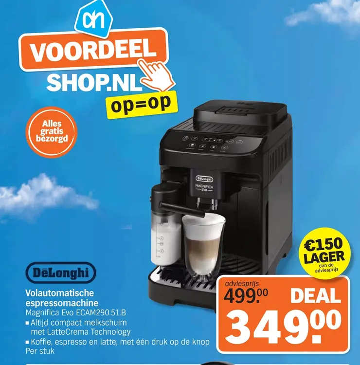 Aanbieding: Volautomatische espressomachine Magnifica Evo