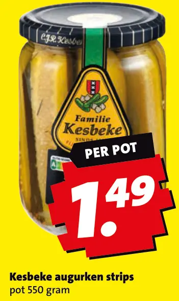 Aanbieding: augurken strips