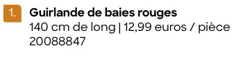 Offre: Guirlande de baies rouges