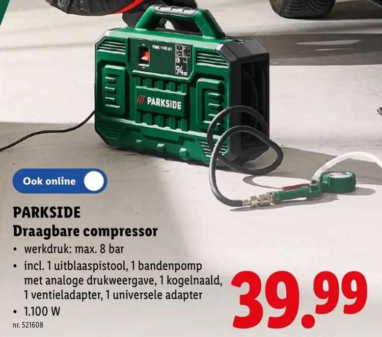 Promotie: Draagbare compressor