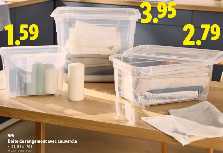 Offre: Boîte de rangement avec couvercle