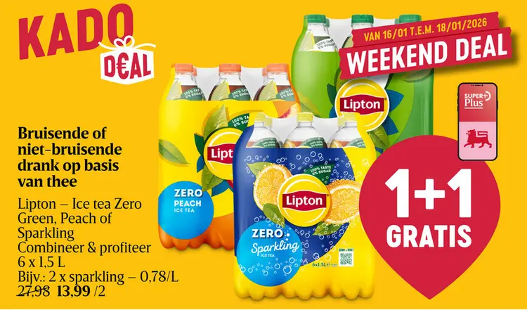 Promotie: Bruisende of niet-bruisende drank op basis van thee