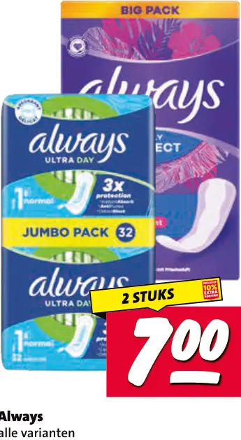 Aanbieding: Maandverband of inlegkruisjes alle varianten