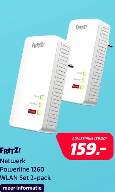 Aanbieding: FRITZ! Powerline 1260 WLAN Set 2-pack
