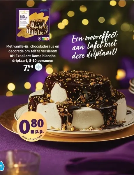 Aanbieding: Dame blanche driptaart