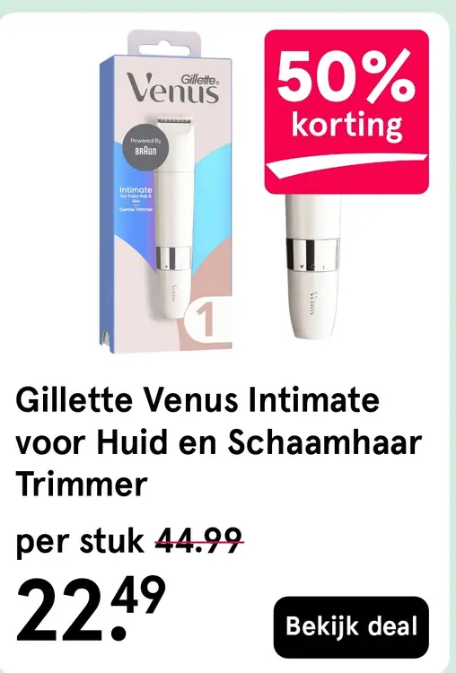 Aanbieding: Venus Intimate Voor Huid En Schaamhaar Trimmer