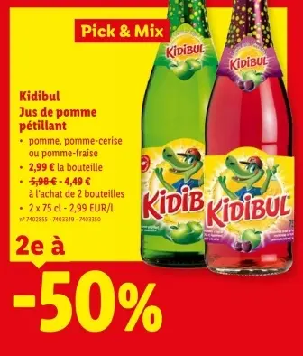 Offre: Jus de pomme pétillant