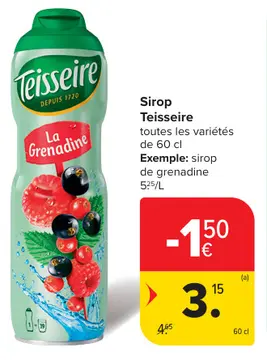 Offre: Sirop Teisseire