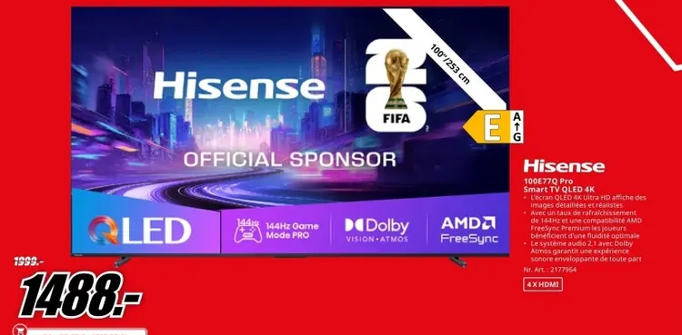 Offre: 100E77Q Pro Smart TV QLED 4K