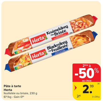 Offre: Pâte à tarte