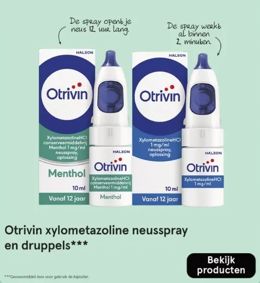 Aanbieding: Otrivin xylometazoline neusspray en druppels