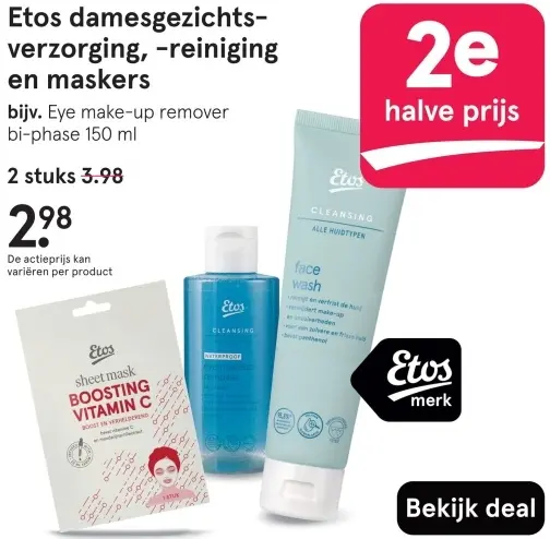 Aanbieding: Damesgezichtsverzorging, -reiniging en maskers