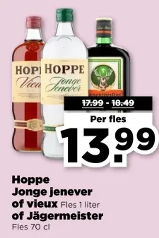 Aanbieding: Hoppe Jonge jenever of vieux of Jägermeister