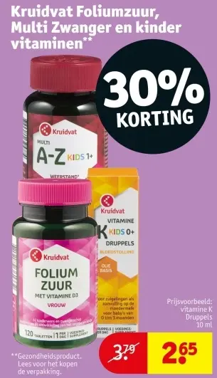 Aanbieding: Kruidvat Foliumzuur, Multi Zwanger en kinder 