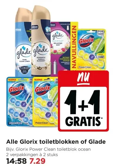 Aanbieding: Alle Glorix toiletblokken of Glade