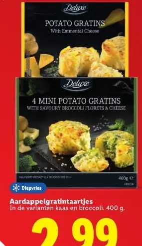 Aanbieding: Aardappelgratintaartjes