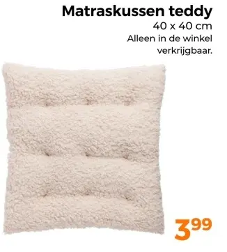 Aanbieding: Matraskussen teddy