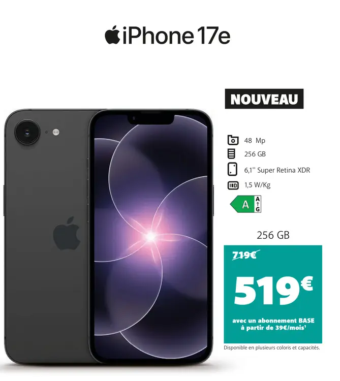 Offre: iPhone 17e