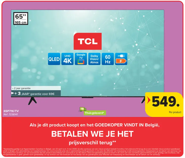 Promotie: TV 65P71K/TV
