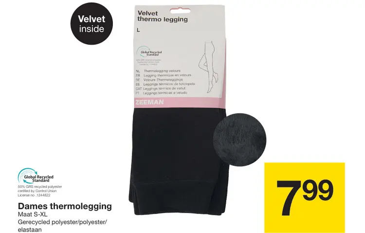 Aanbieding: Velvet thermo legging