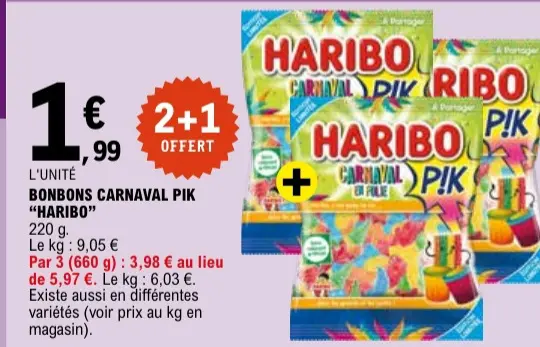 Promotie: Bonbons carnaval pik