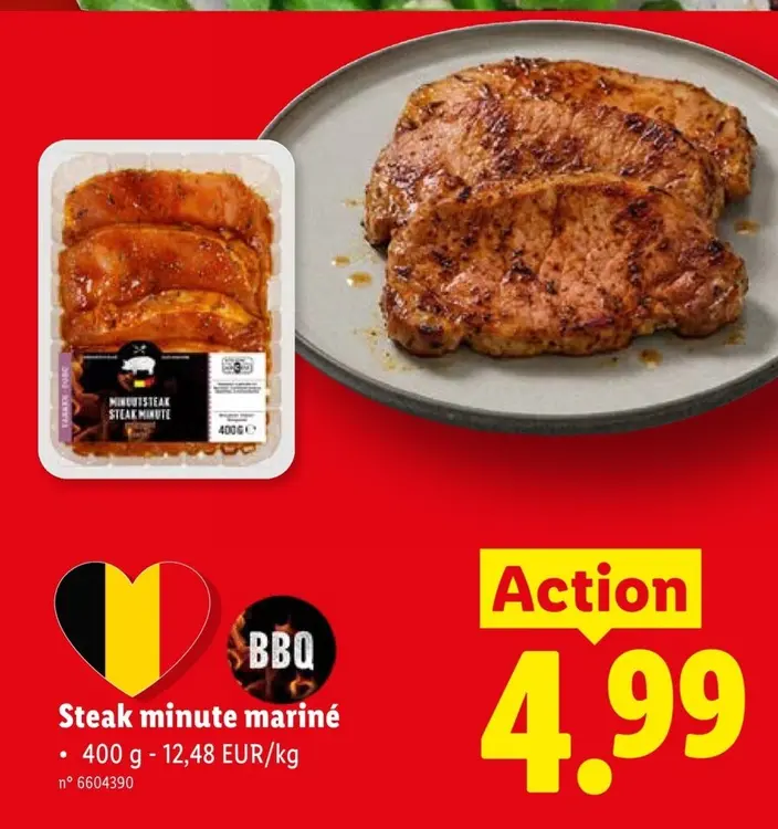 Offre: Steak minute mariné