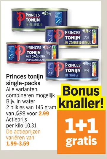Promotie: Princes tonijn single-packs