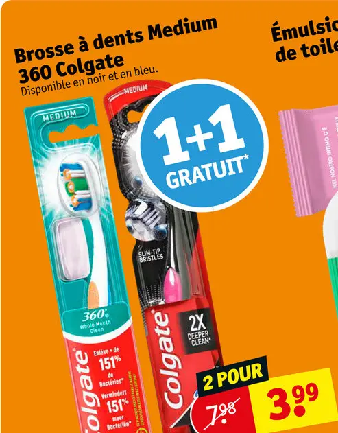 Offre: Colgate tandenborstel Medium 360