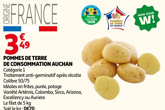 Promotie: Pommes de terre