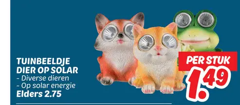 Tuinbeeldje dier op solar