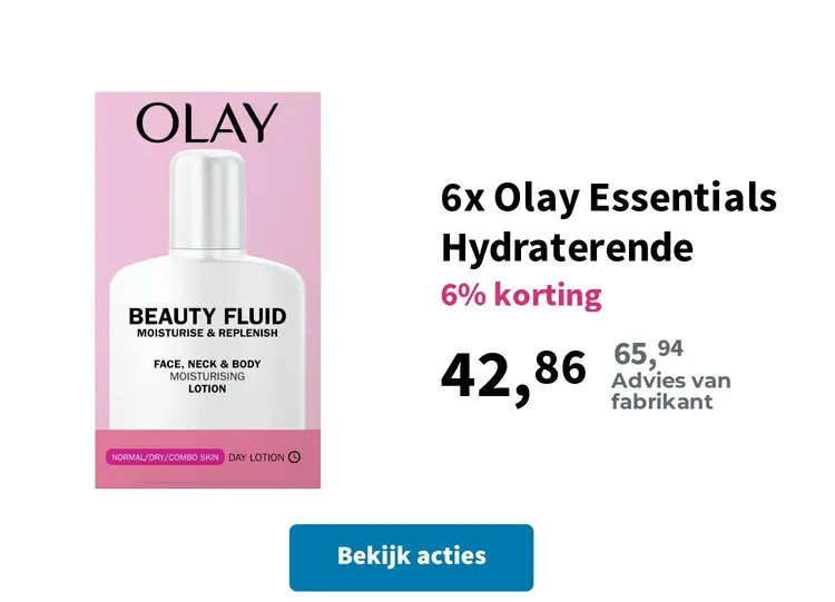 Promotie: 6x Olay Essentials Hydraterende