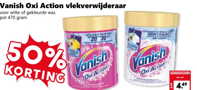 Aanbieding: Vanish Oxi Action vlekverwijderaar