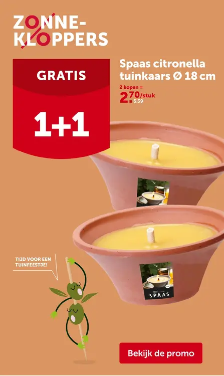 Promotie: Spaas citronella tuinkaars