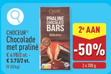 Promotie: Chocolade met praliné