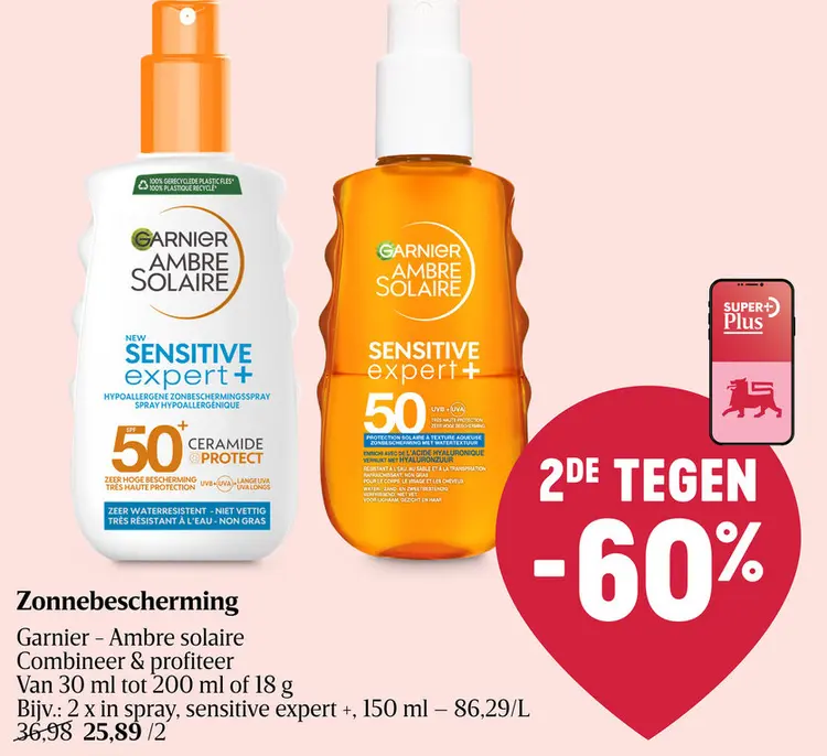 Promotie: Zonnebescherming Garnier - Ambre solaire Comb
