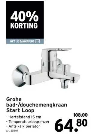 Aanbieding: Grohe bad-/douchemengkraan Start Loop