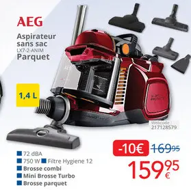 Offre: AEG Aspirateur sans sac LX7-2-ANIM Parquet
