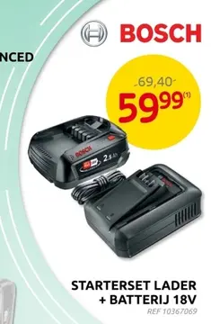 Aanbieding: Starterset lader + batterij 18v