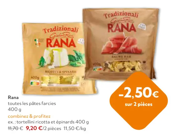 Offre: Rana toutes les pâtes farcies