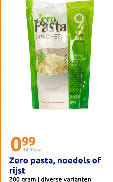 Aanbieding: Zero pasta, noedels of rijst